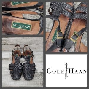 Cole Haan Leather & Wood Fisherman Sandal